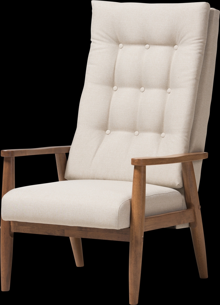 Elmshadea Beige Accent Chair - Thumbnail - Image 1