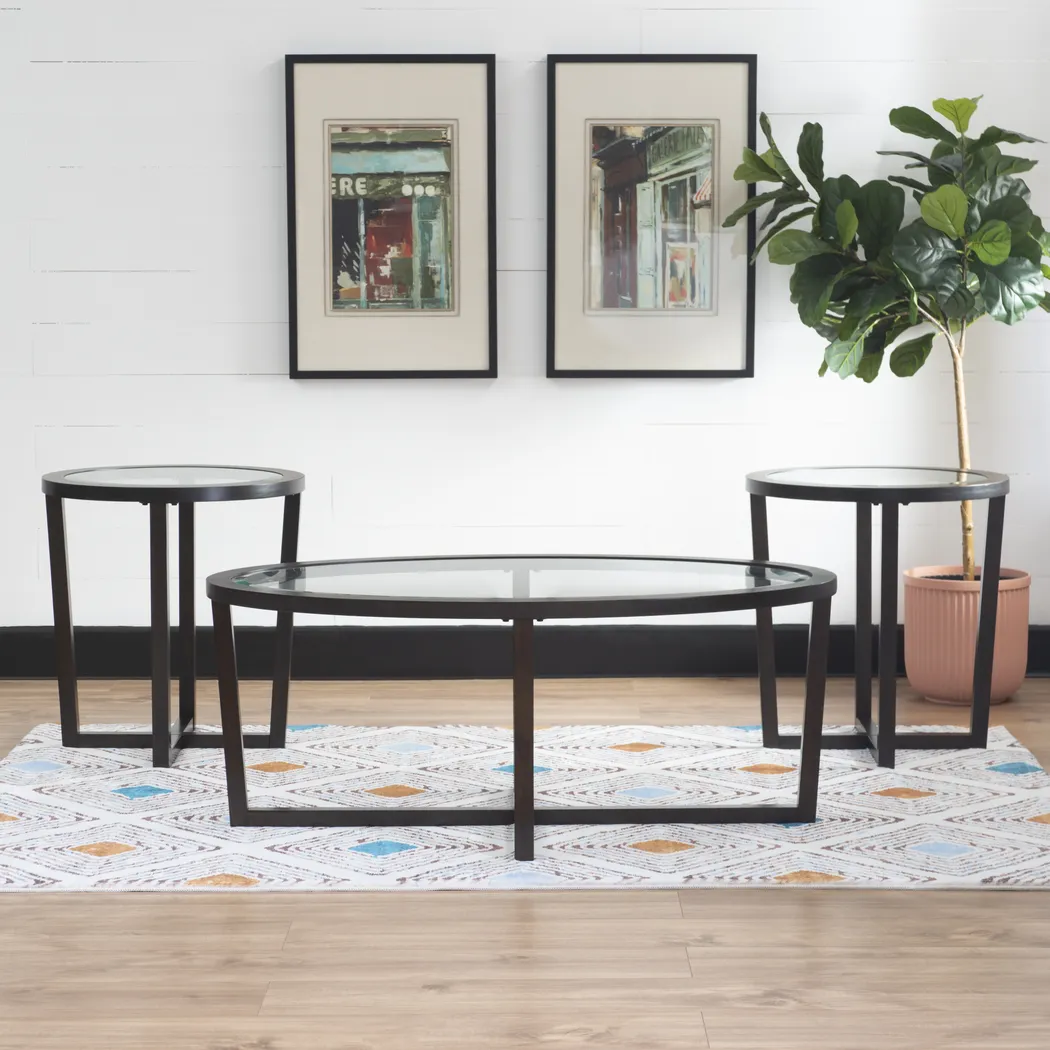 Elmtap Black 3 pc Table Set - Thumbnail - Image 2