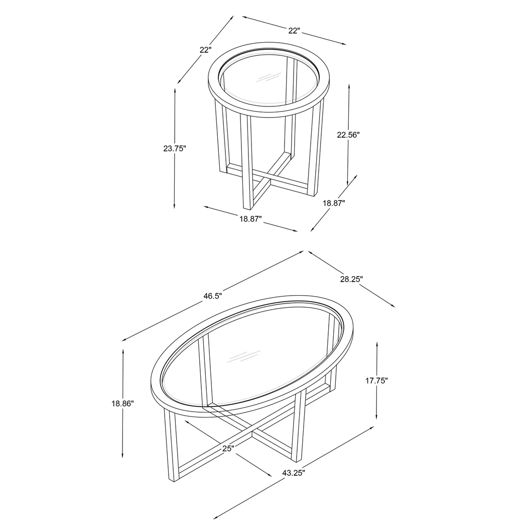 Elmtap Black 3 pc Table Set - Thumbnail - Image 8