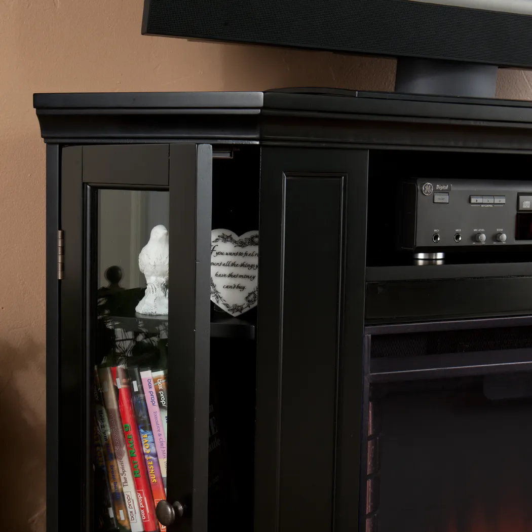 Elmwaki Black 48 in. Console with Electric Fireplace - Image 3