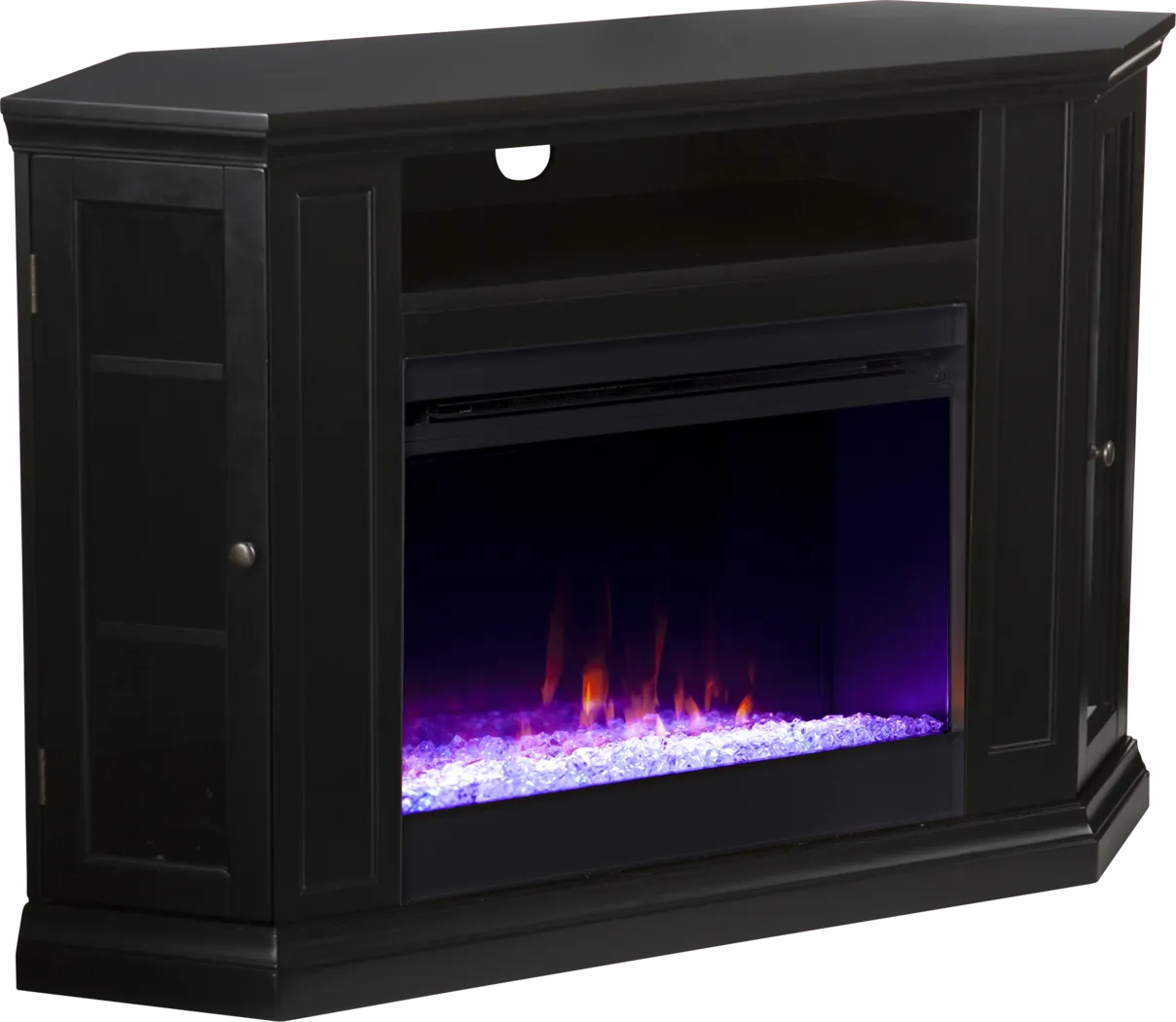 Elmwaki Black 48 in. Console with Electric Fireplace - Image 4