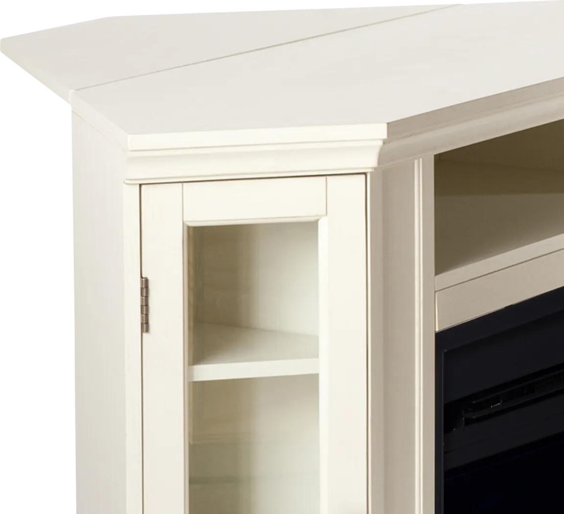 Elmwaki Ivory 48 in. Console with Electric Fireplace - Image 4