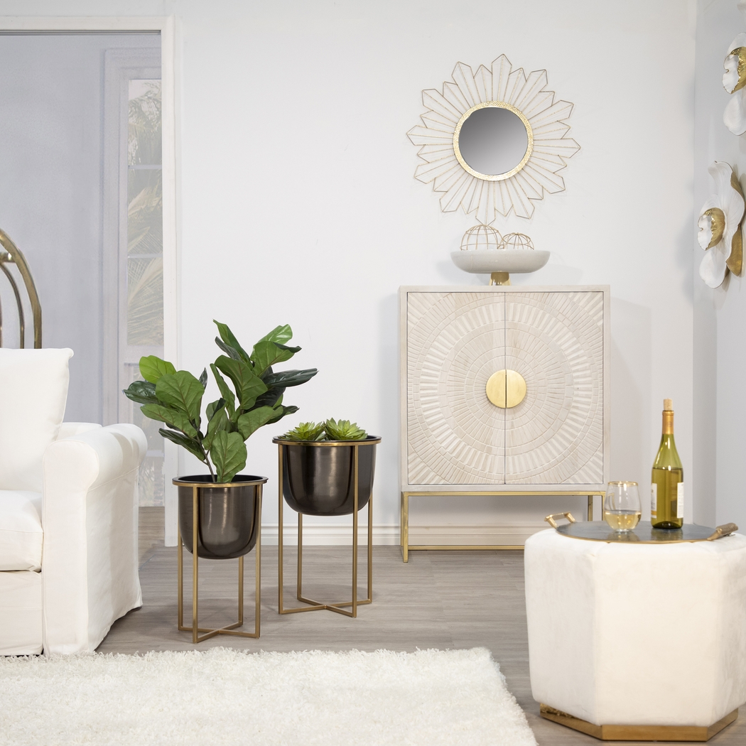 Elmyra Gold Planter, Set of 2 - Thumbnail - Image 2