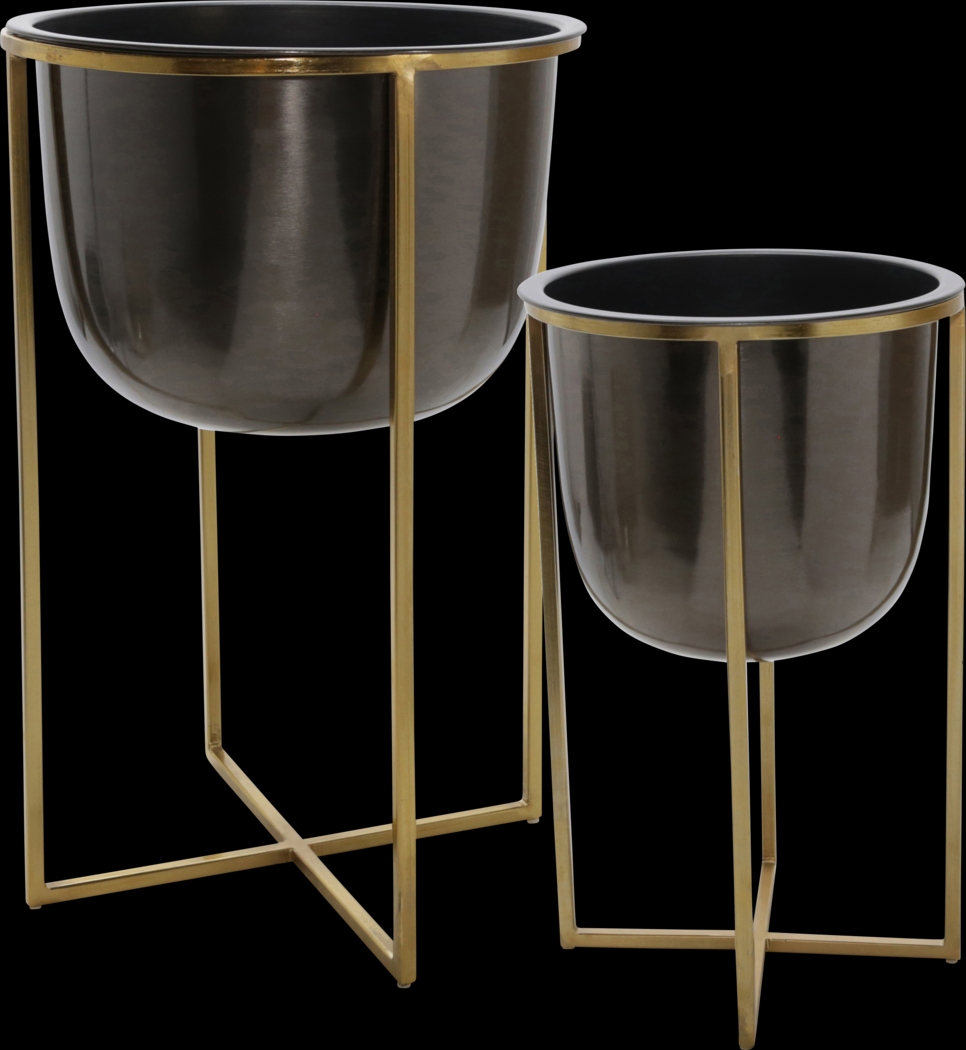 Elmyra Gold Planter, Set of 2 - Thumbnail - Image 1