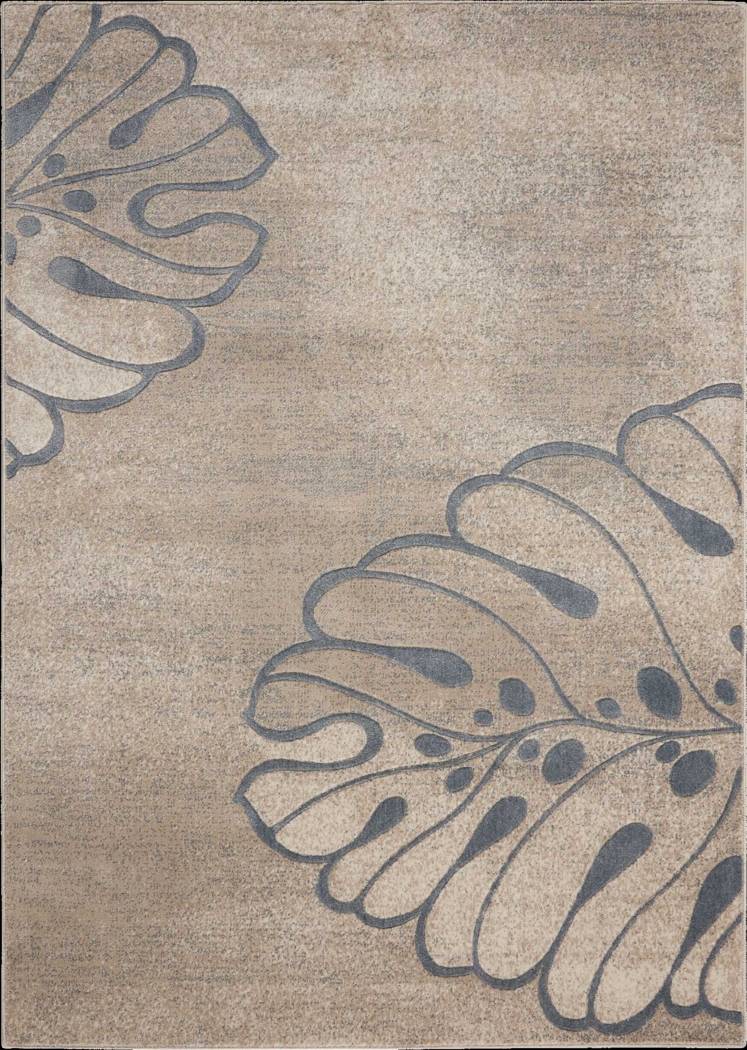 Elna Leaf Beige 7'10 x 10'6 Rug - Thumbnail - Image 1