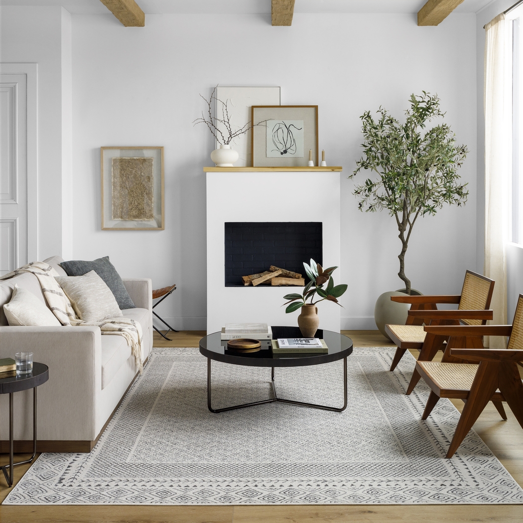 Elnaria Charcoal 5'3 x 7'3 Rug - Thumbnail - Image 3