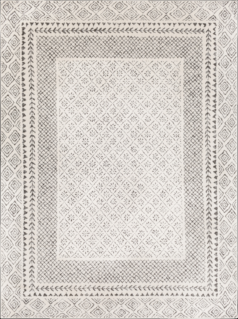 Elnaria Charcoal 6'7 x 9' Rug - Thumbnail - Image 1