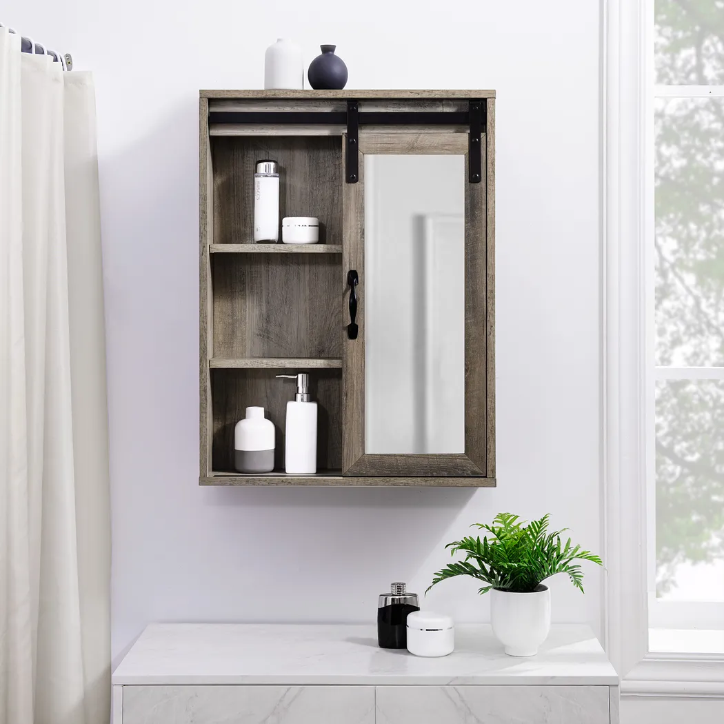 Elnoran Gray Wall Cabinet - Thumbnail - Image 2