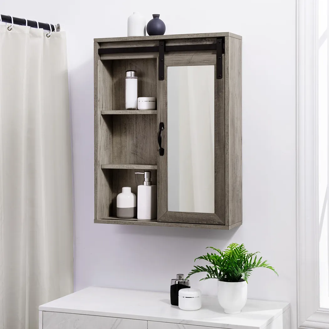 Elnoran Gray Wall Cabinet - Thumbnail - Image 4