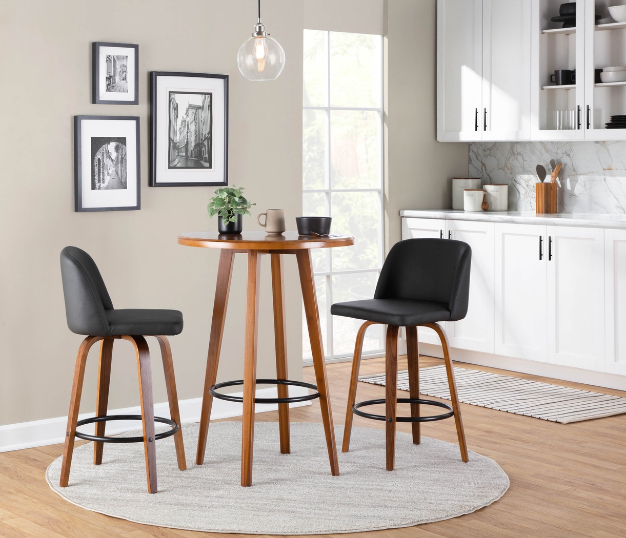 Elorena I Black Counter Height Stool, Set of 2 - Thumbnail - Image 7