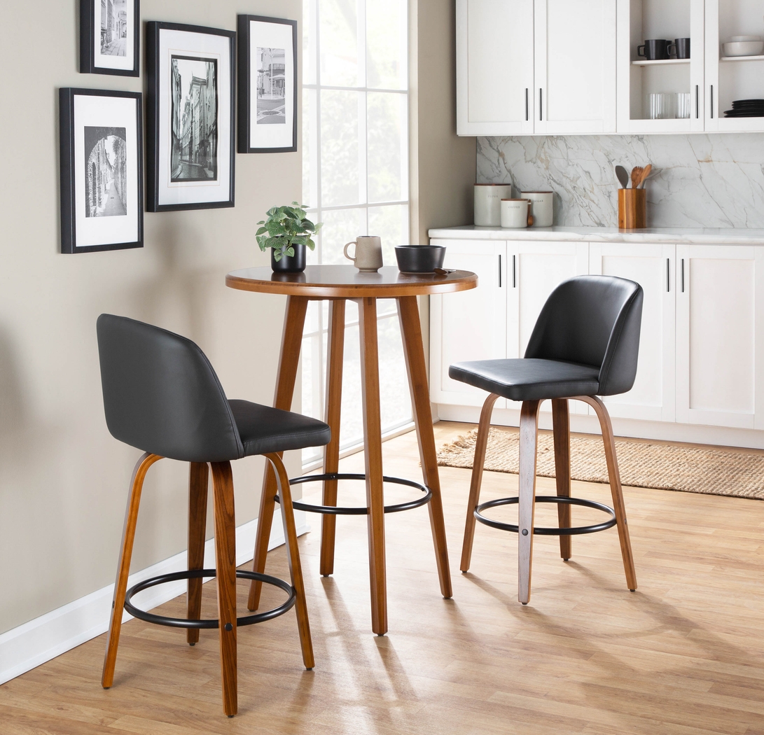 Elorena I Black Counter Height Stool, Set of 2 - Thumbnail - Image 8