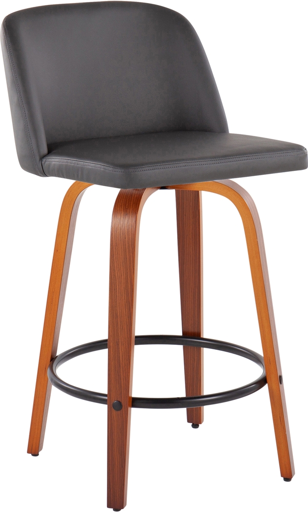 Elorena I Gray Counter Height Stool, Set of 2 - Thumbnail - Image 2