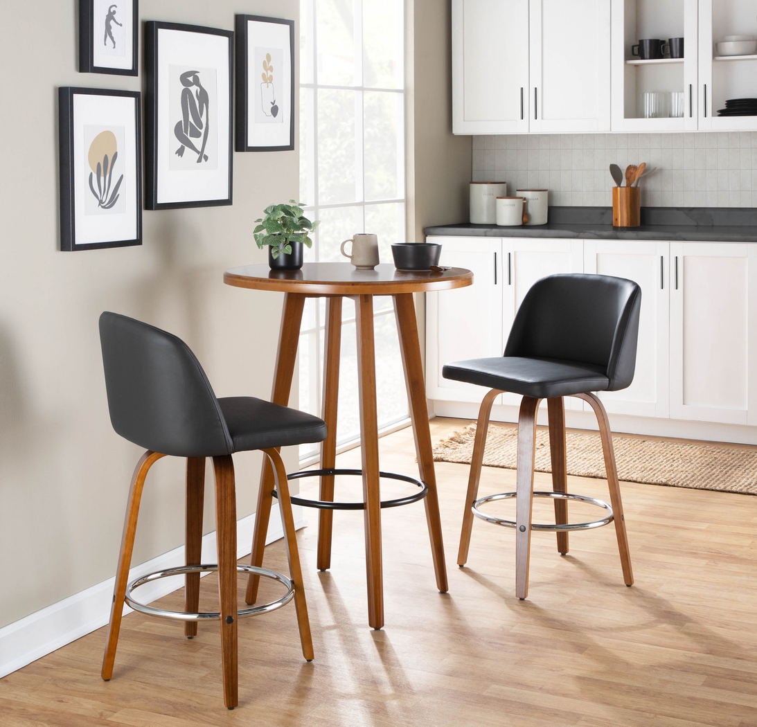 Elorena II Black Counter Height Stool, Set of 2 - Thumbnail - Image 8