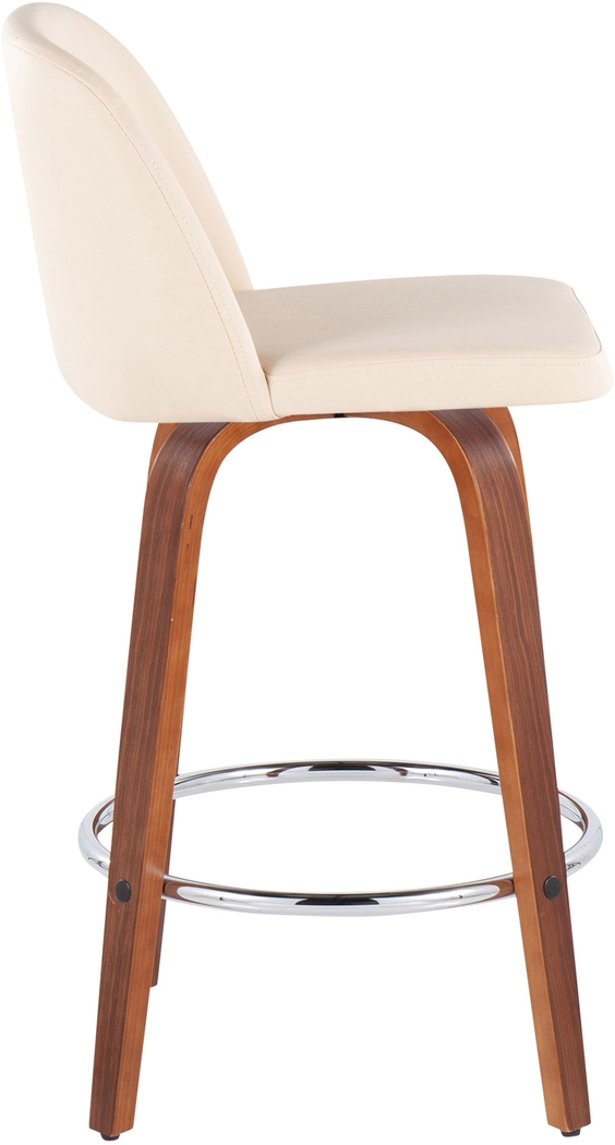 Elorena II Cream Counter Height Stool, Set of 2 - Thumbnail - Image 3