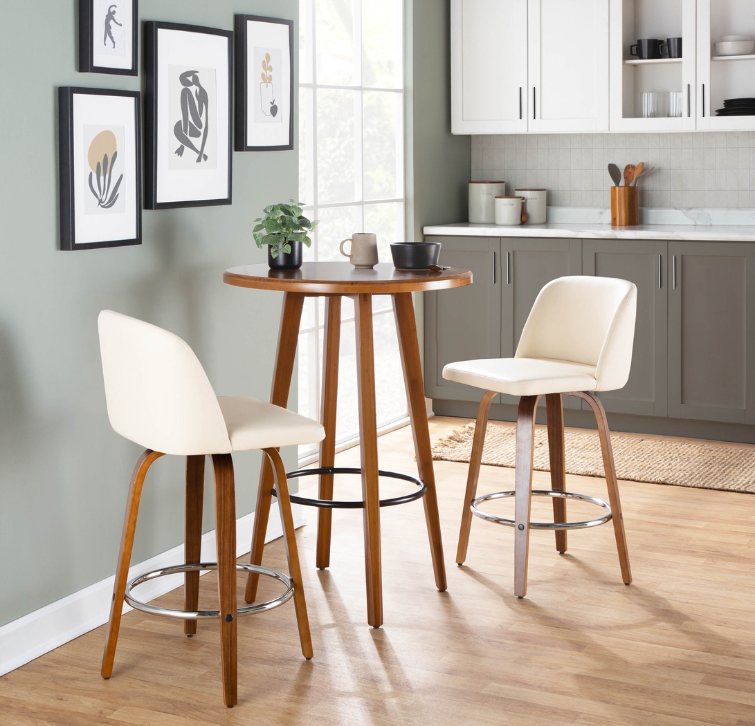 Elorena II Cream Counter Height Stool, Set of 2 - Thumbnail - Image 8