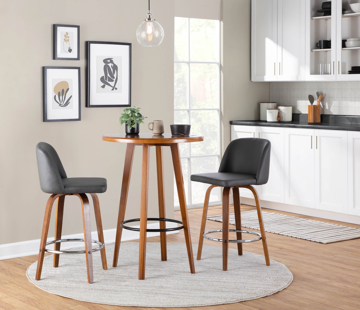 Elorena II Gray Counter Height Stool, Set of 2 - Thumbnail - Image 7