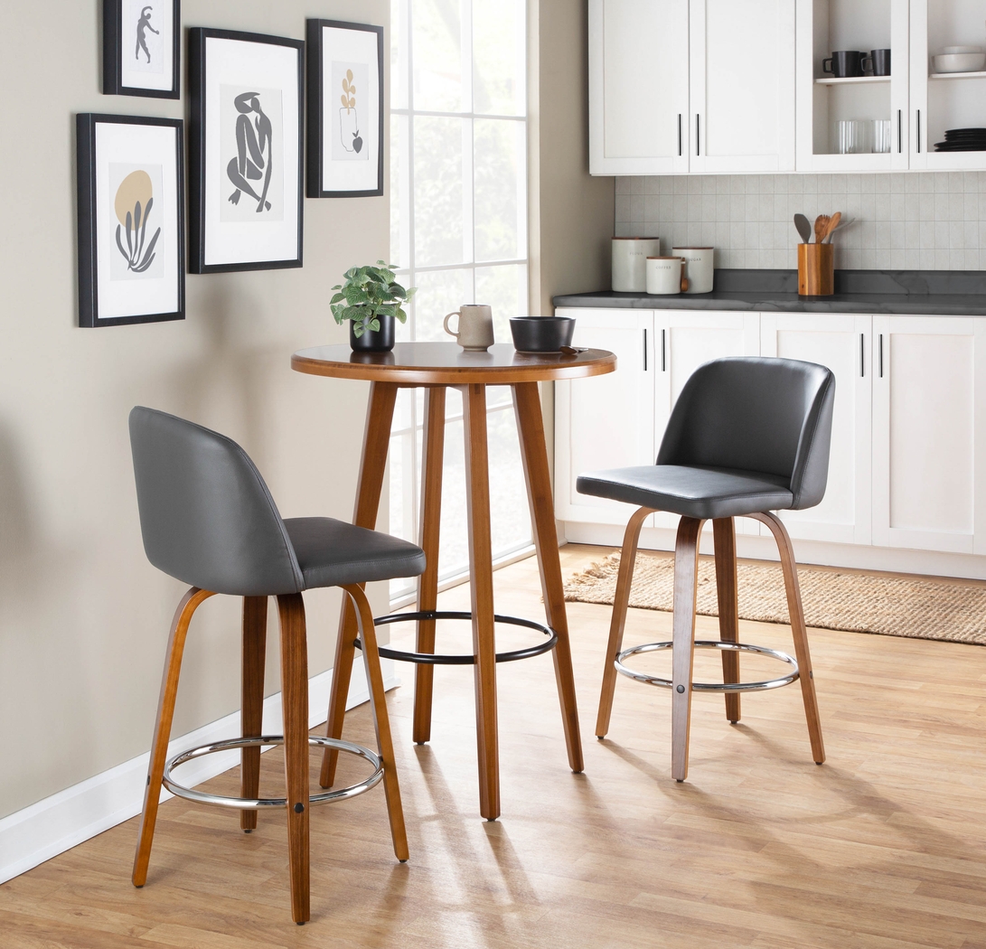 Elorena II Gray Counter Height Stool, Set of 2 - Thumbnail - Image 8