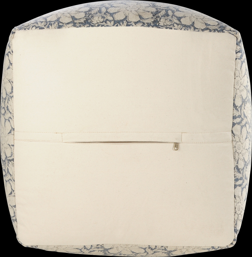 Elrael Blue/Cream Pouf - Thumbnail - Image 6
