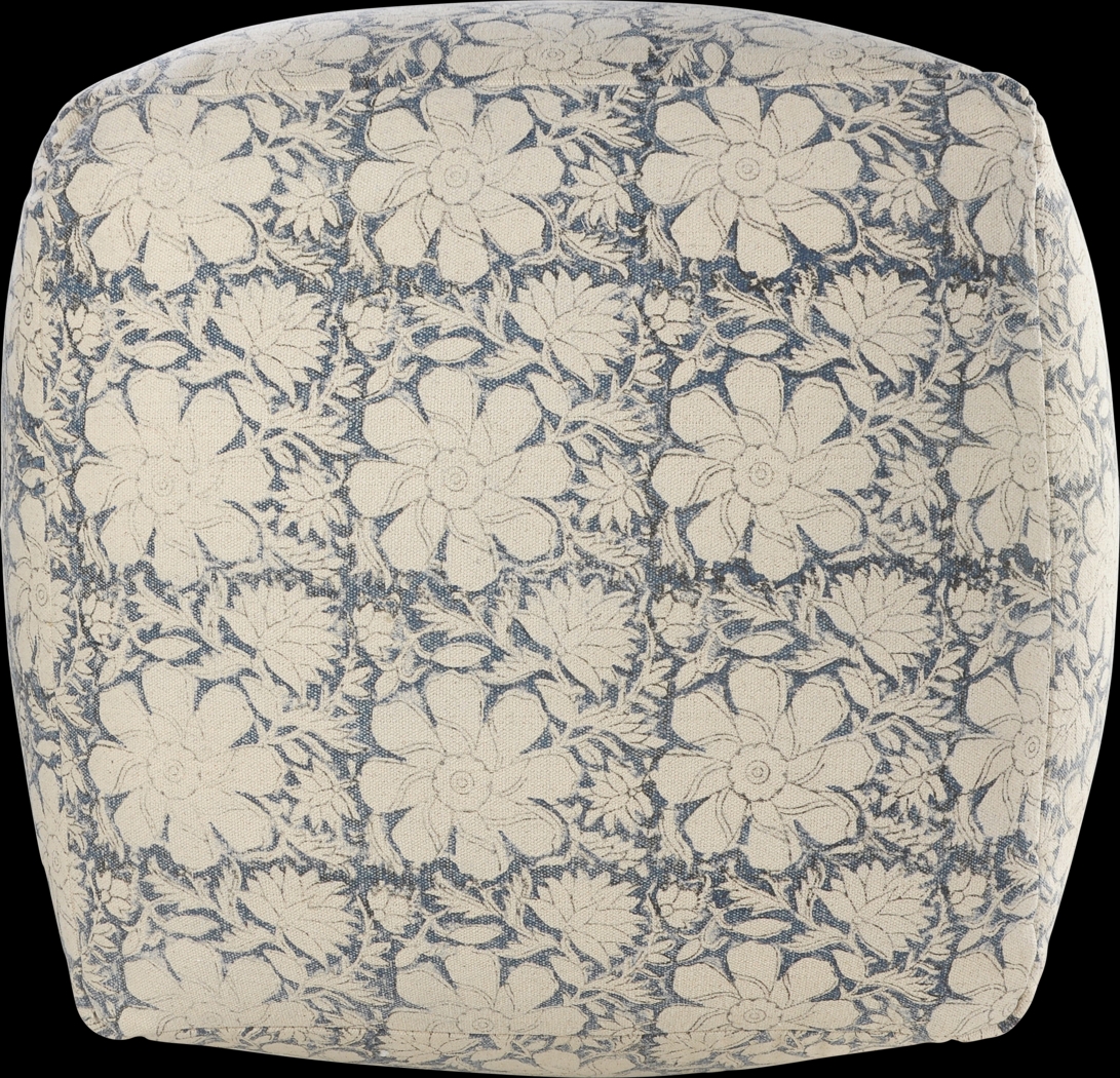 Elrael Blue/Cream Pouf - Thumbnail - Image 7