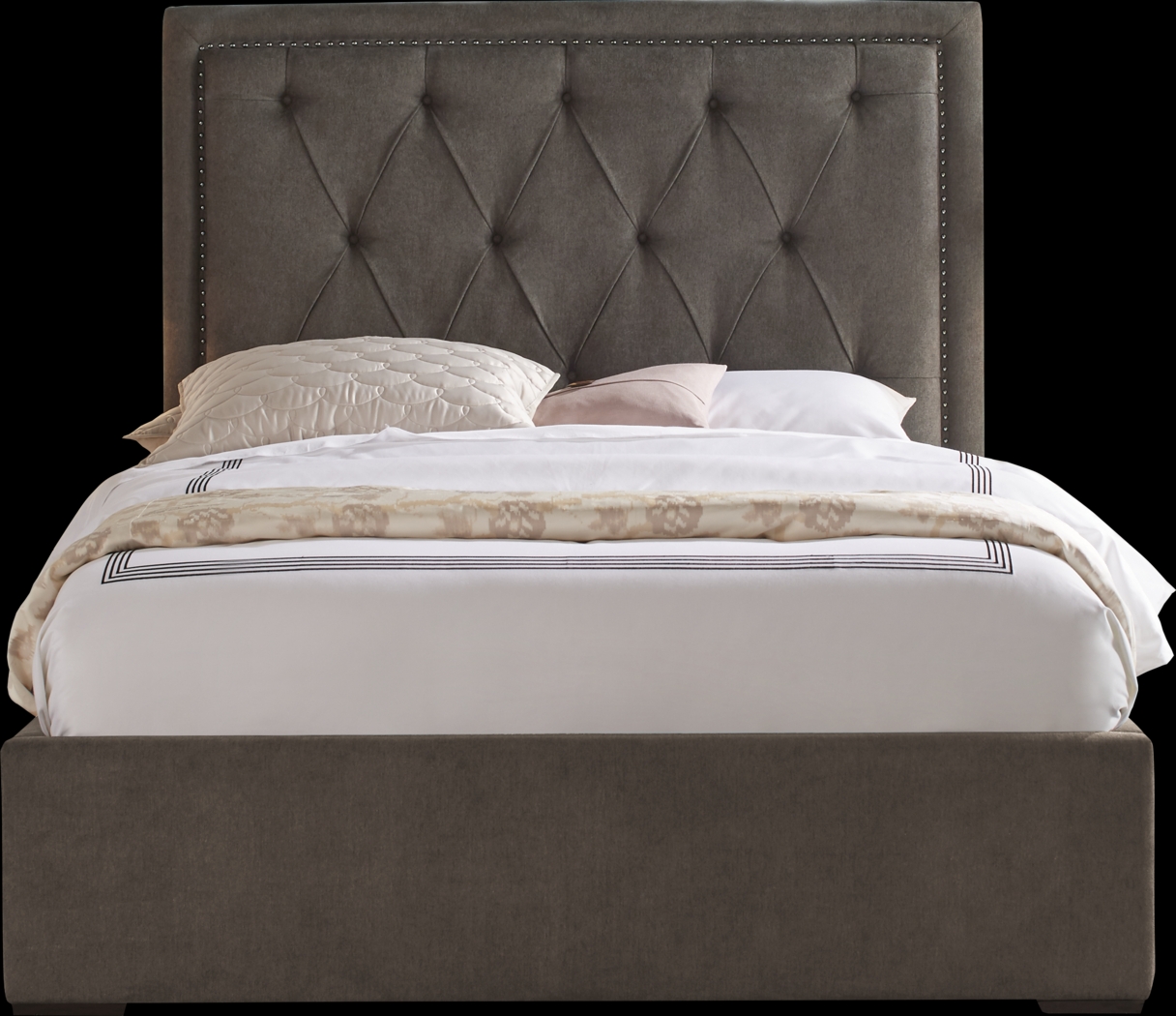 Elridge Granite 3 Pc Queen Upholstered Bed - Thumbnail - Image 1