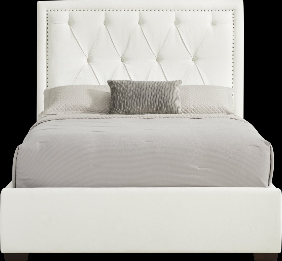 Elridge II White 3 Pc King Upholstered Bed - Thumbnail - Image 1
