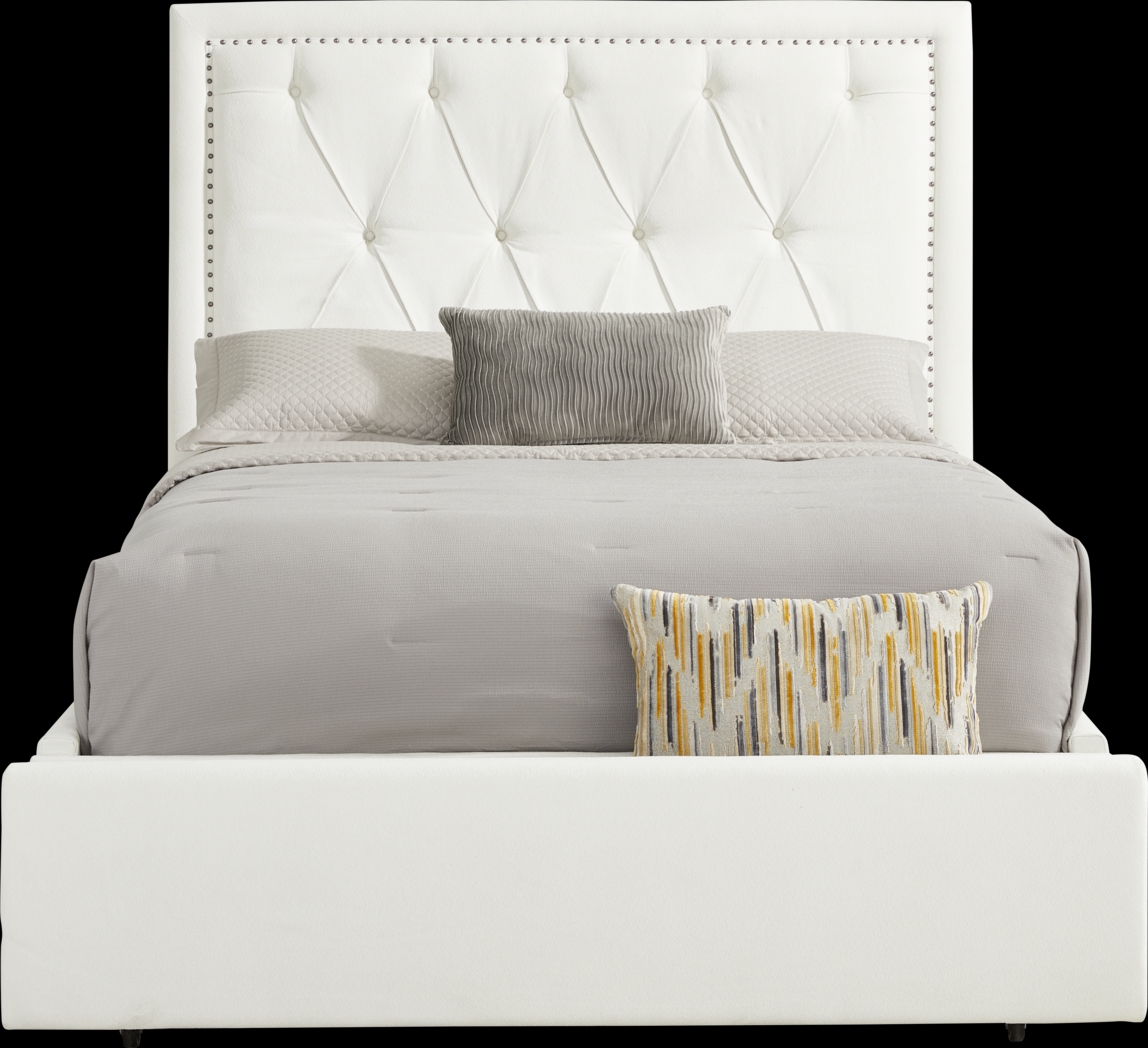 Elridge II White 3 Pc Queen Upholstered Storage Bed - Thumbnail - Image 1