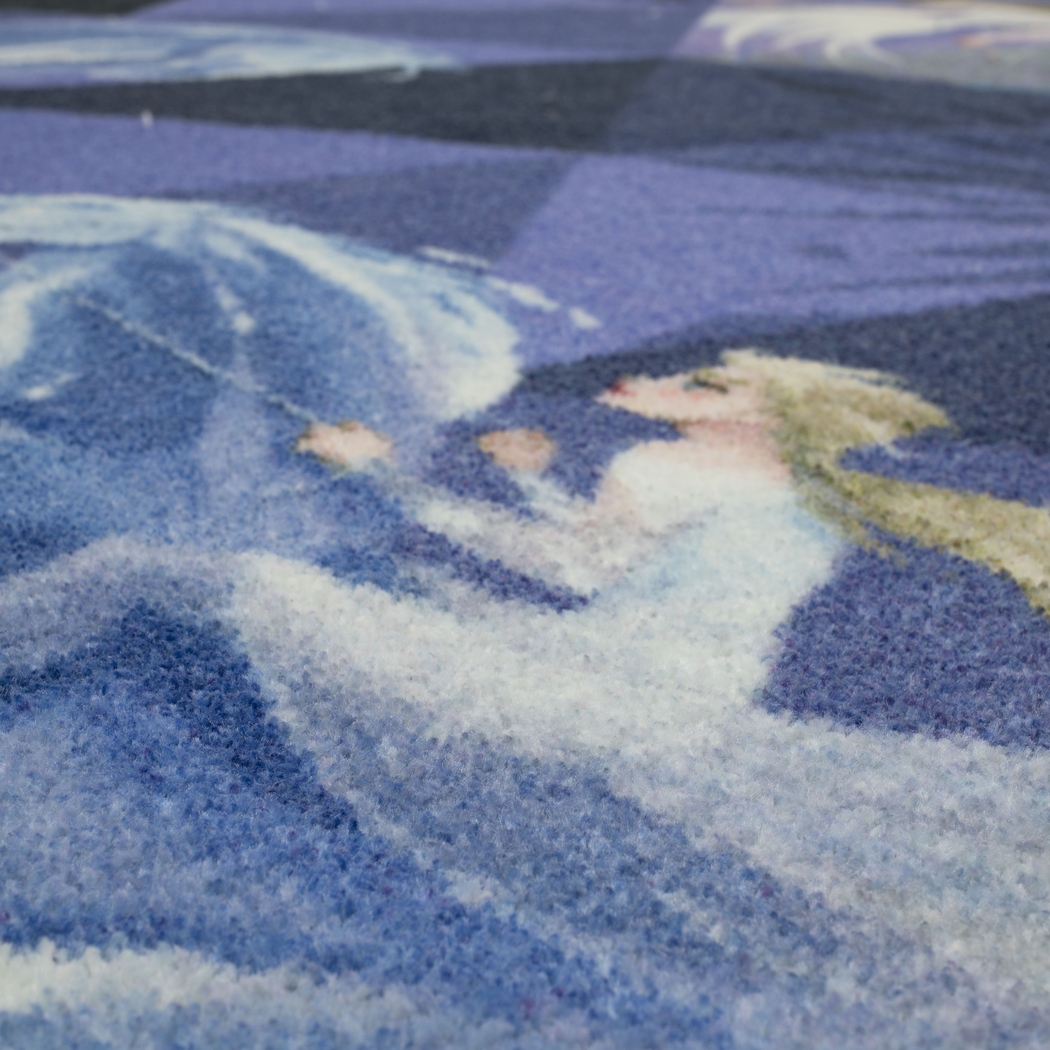 Kids Disney Elsa & Nokk Geometry Purple 8' x 10' Rug - Thumbnail - Image 3
