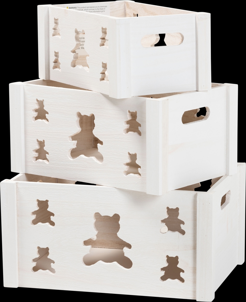 Elsage White Crate, Set of 3 - Thumbnail - Image 1