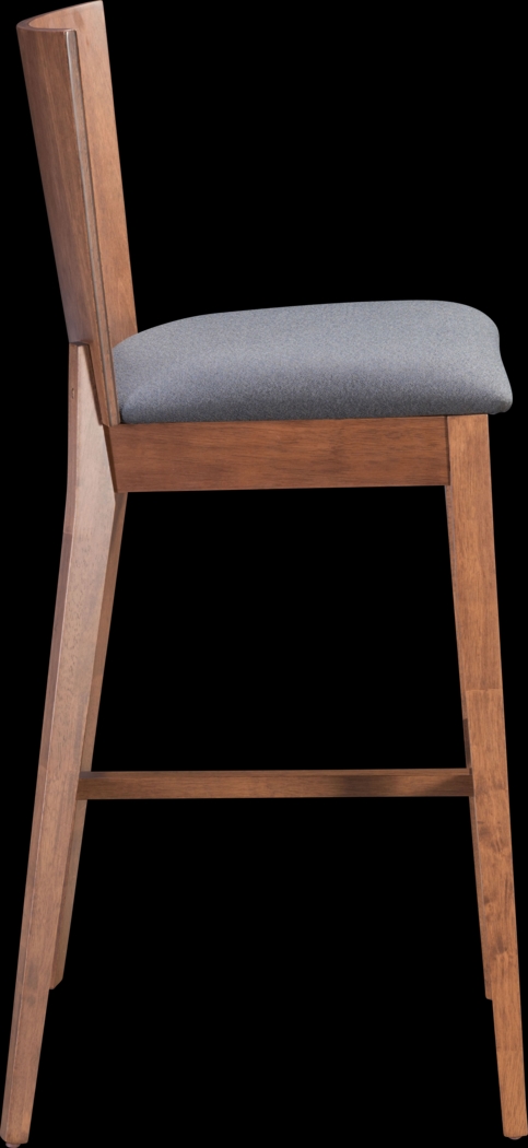 Elsepth Walnut Barstool, Set of 2 - Thumbnail - Image 2