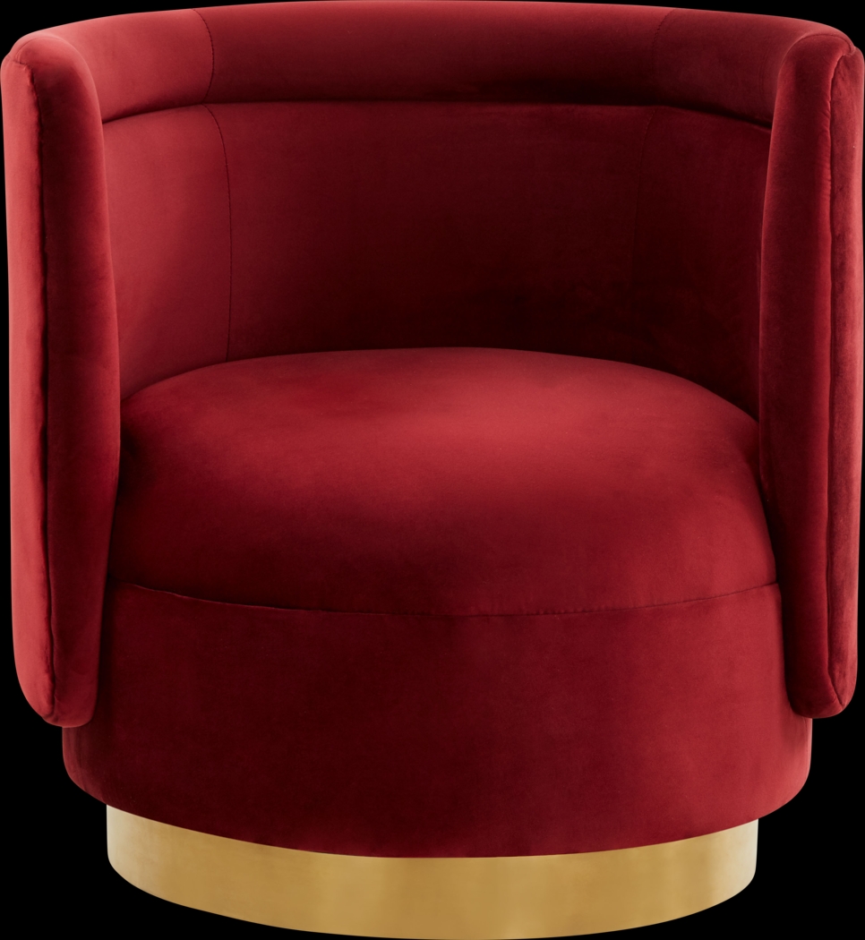 Elsey Lane Maroon Accent Chair - Thumbnail - Image 2