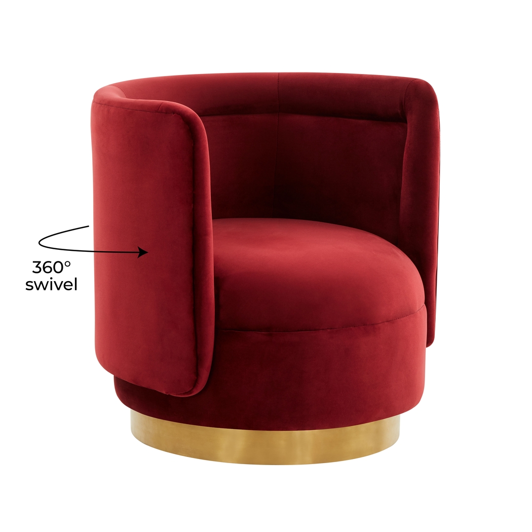 Elsey Lane Maroon Accent Chair - Thumbnail - Image 5