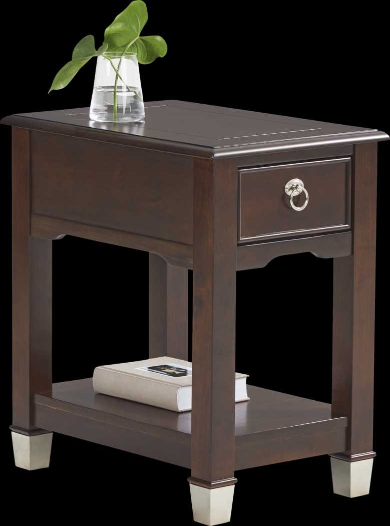 Elshan Walnut Chairside Table - Thumbnail - Image 2