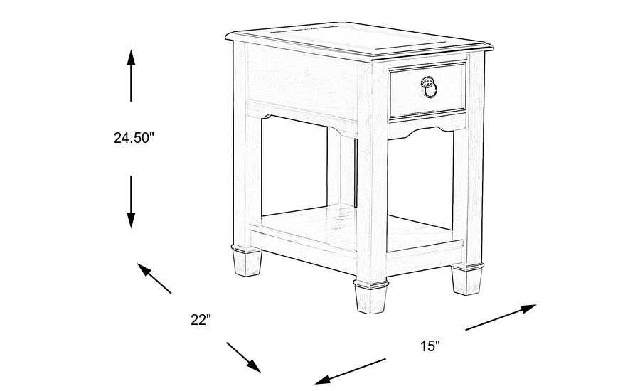 Dimension Image. Please refer to the Dimension Tab on this page for dimension details.