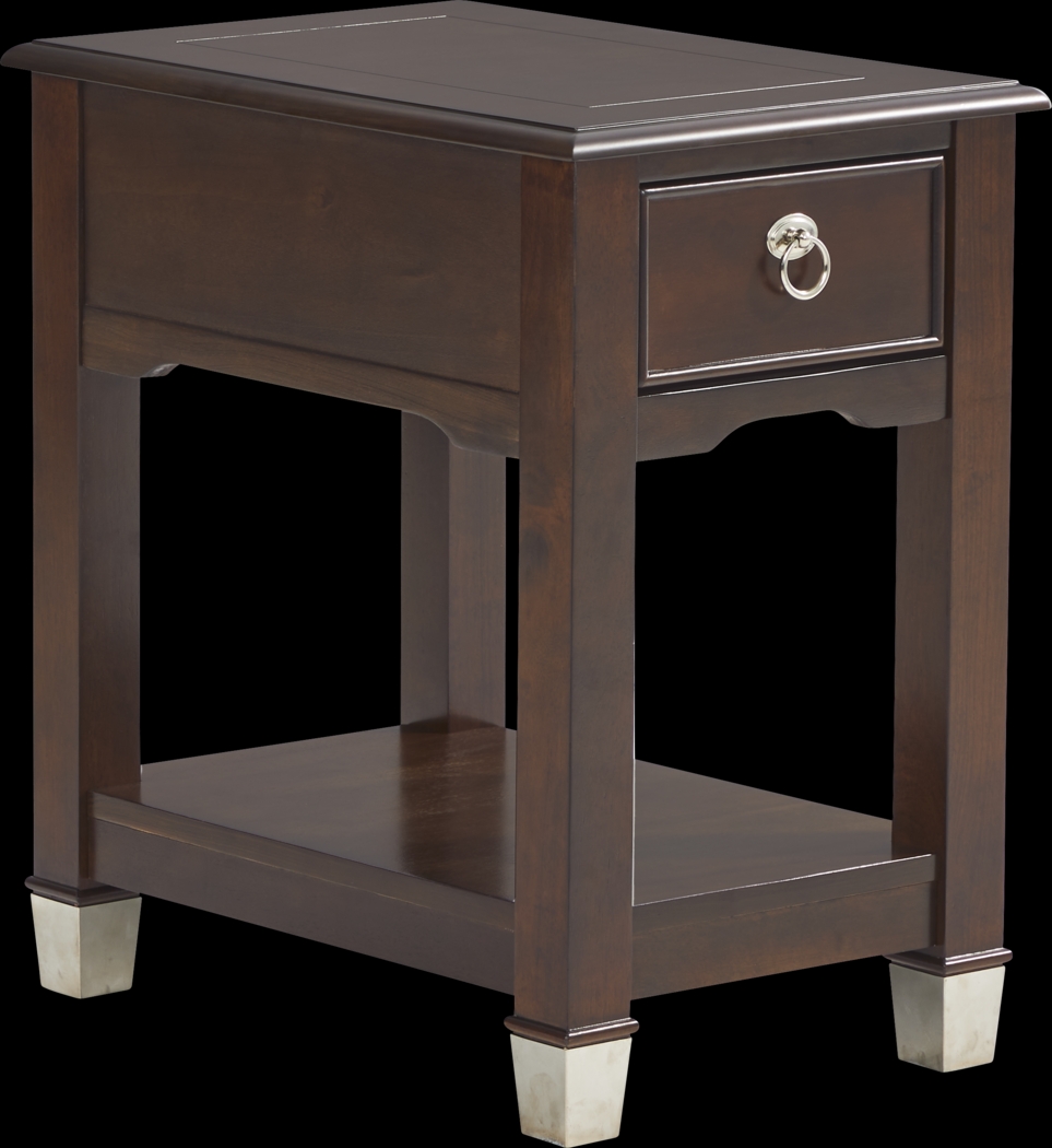 Elshan Walnut Chairside Table - Thumbnail - Image 1
