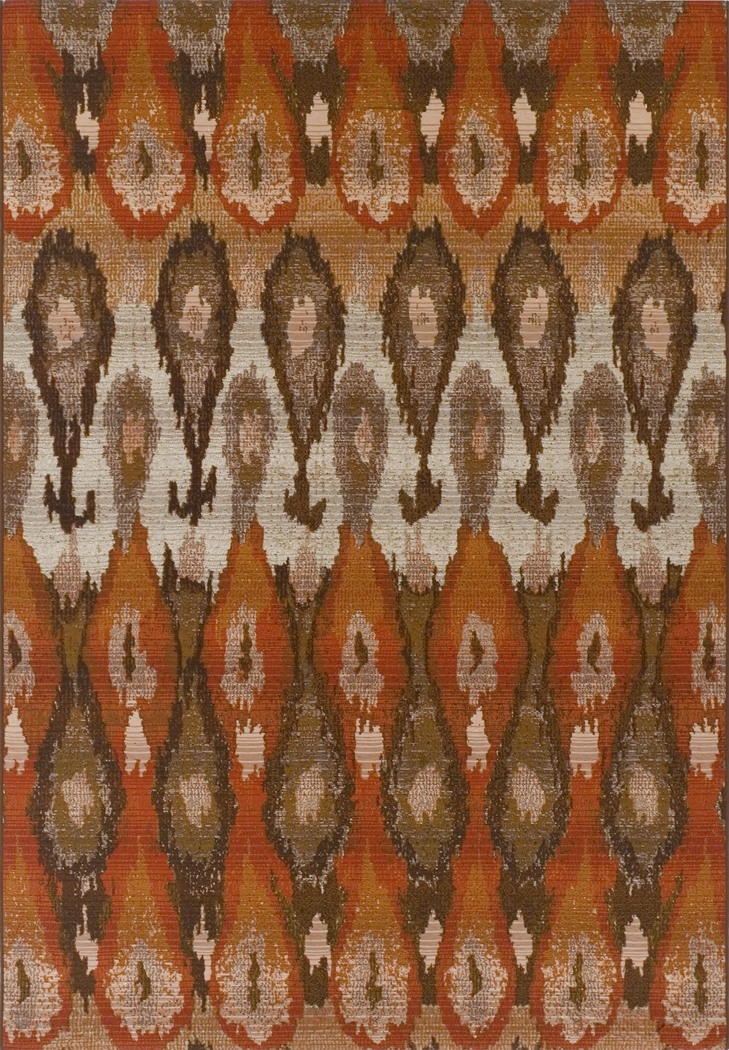 Elsmere Orange 8'2 x 10' Indoor/Outdoor Rug - Thumbnail - Image 1