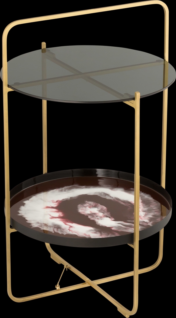 Elstella Purple Accent Table - Thumbnail - Image 1