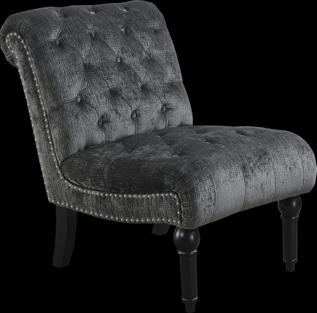 Elstree Charcoal Gray Accent Chair - Thumbnail - Image 2