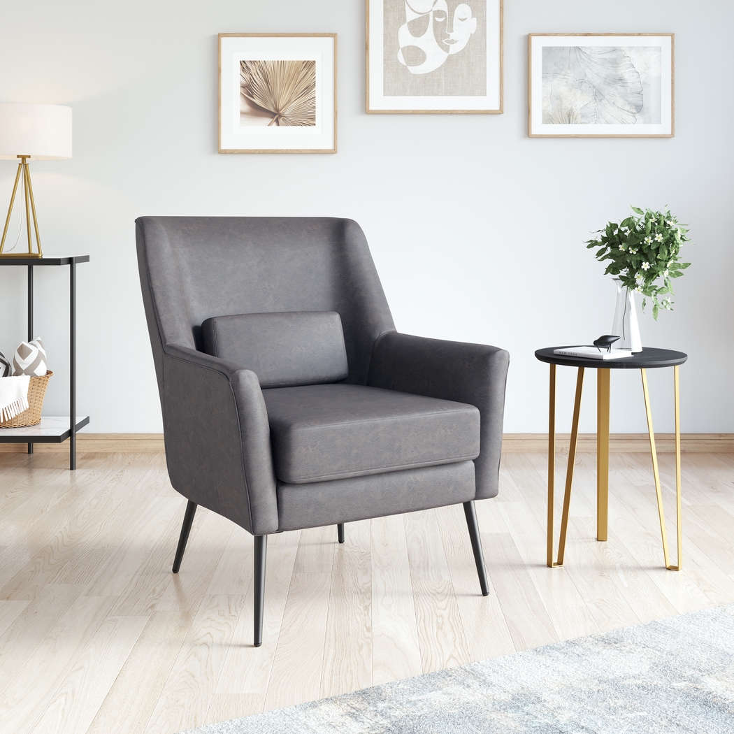 Eluesis Black Accent Chair - Thumbnail - Image 11