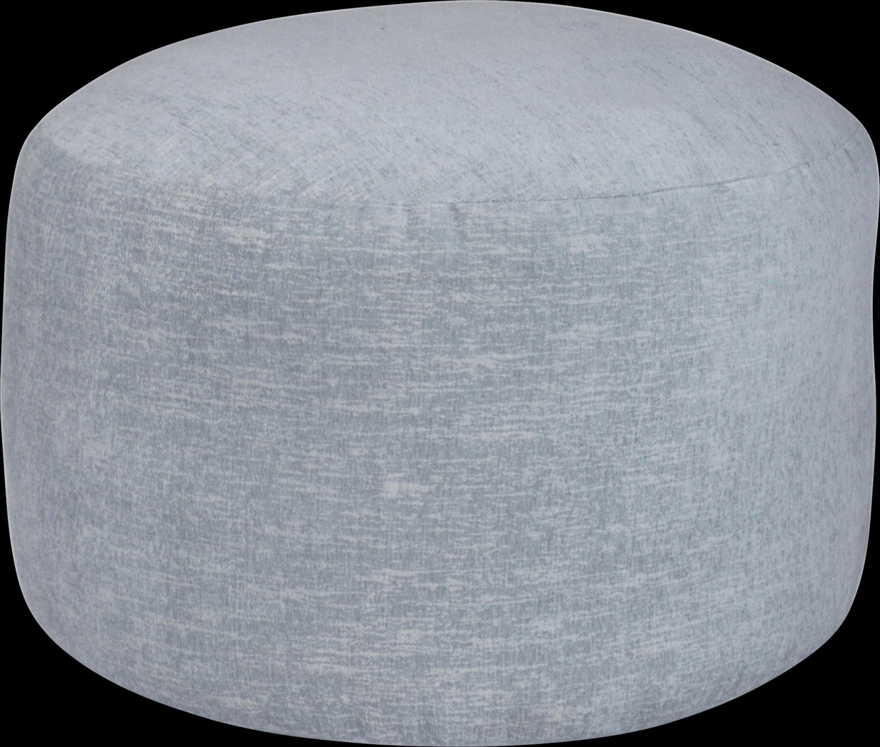 Elva Blue Round Pouf - Thumbnail - Image 1