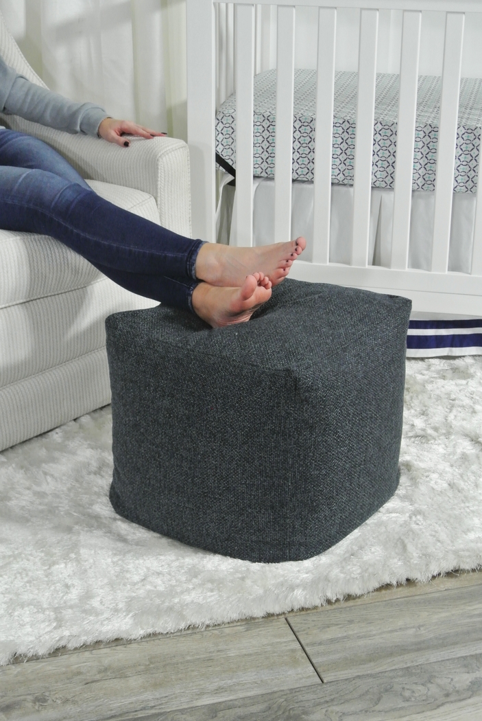 Elva Navy Round Pouf - Thumbnail - Image 4