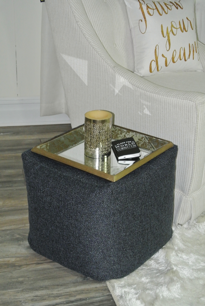 Elva Navy Round Pouf - Thumbnail - Image 5