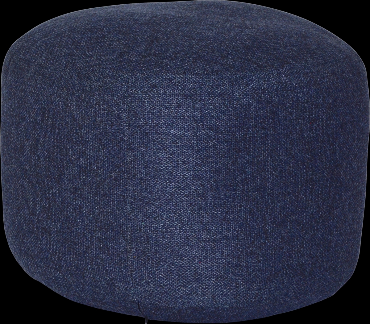Elva Navy Round Pouf - Thumbnail - Image 1