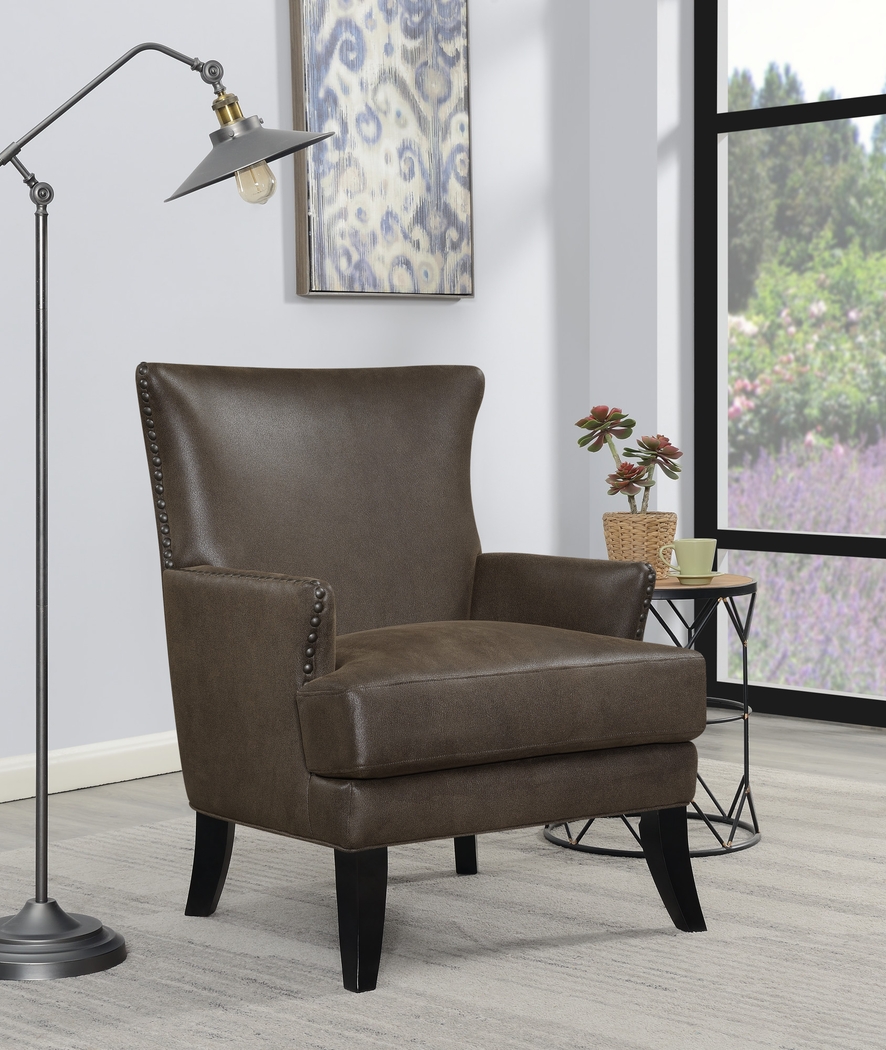 Elvedon Dark Brown Accent Chair - Thumbnail - Image 6