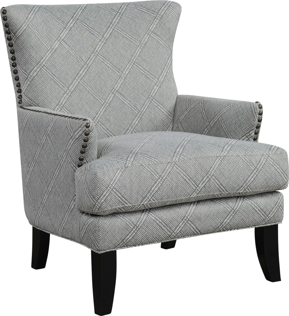 Elvedon Light Gray Accent Chair - Thumbnail - Image 1
