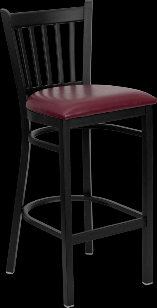 Elwood Burgundy Barstool - Thumbnail - Image 1