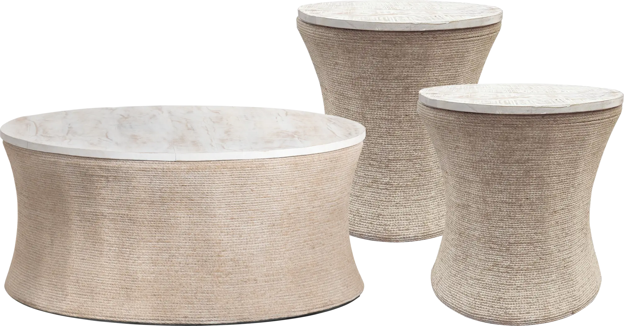 Elysium Natural 3 Pc Table Set - Thumbnail - Image 1