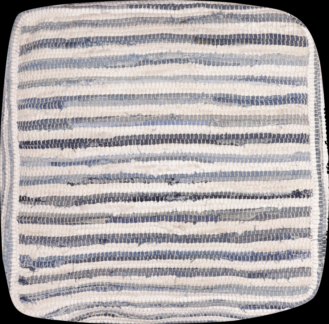 Elzebe Navy/White Pouf - Thumbnail - Image 2