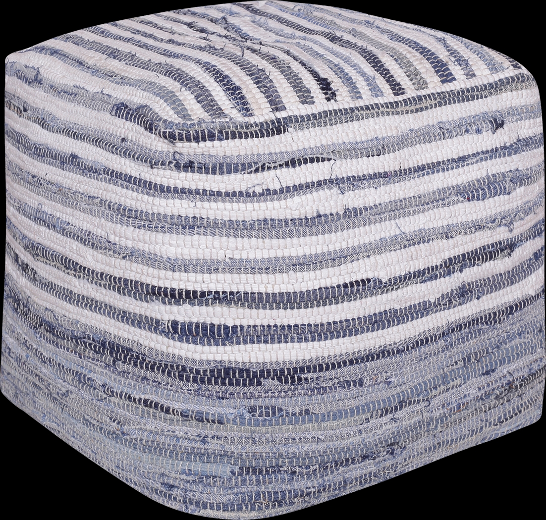 Elzebe Navy/White Pouf - Thumbnail - Image 3