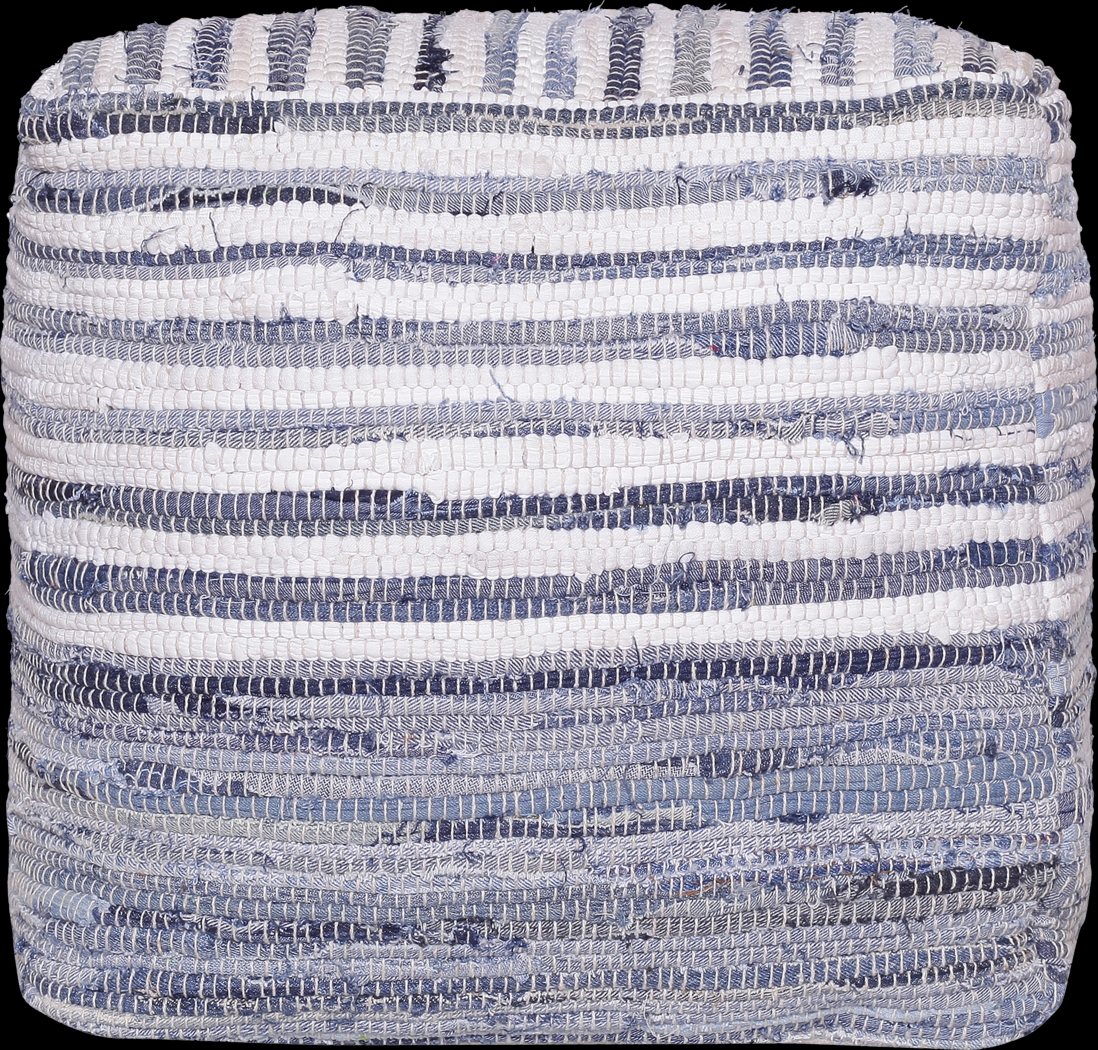 Elzebe Navy/White Pouf - Thumbnail - Image 6