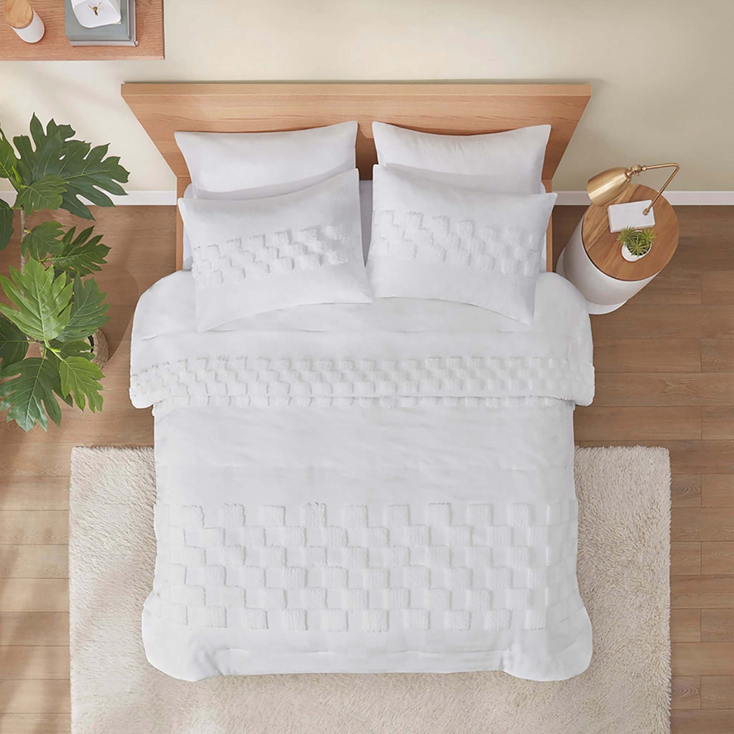 Elzid Off-White King Comforter Set - Thumbnail - Image 4